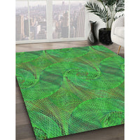 Patterned Forest Green Rug, pat3335grn