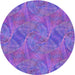 Square Machine Washable Transitional Blue Violet Purple Rug in a Living Room, wshpat3335pur