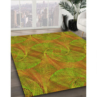 Patterned Green Rug, pat3335yw