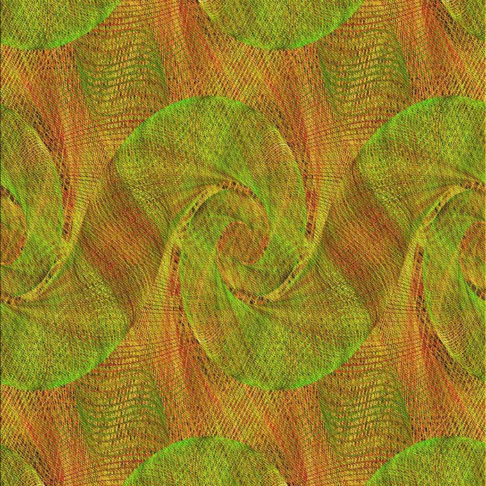 Patterned Green Rug, pat3335yw