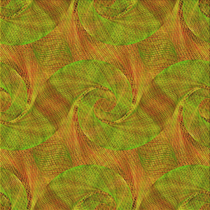 Round Patterned Green Rug, pat3335yw