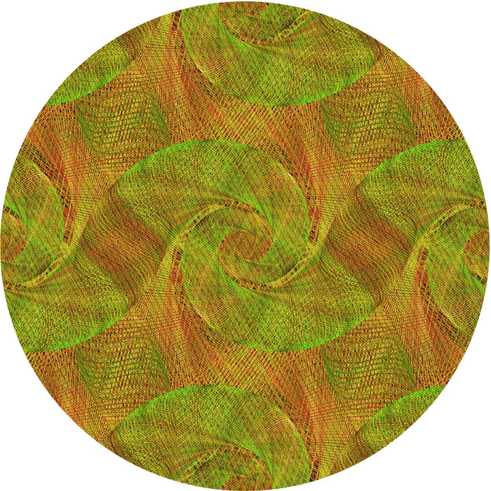 Square Machine Washable Transitional Green Rug in a Living Room, wshpat3335yw