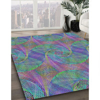 Patterned Purple Modern Rug, pat3335