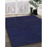 Patterned Night Blue Rug, pat3336blu