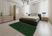 Patterned Deep Emerald Green Rug in a Bedroom, pat3336grn