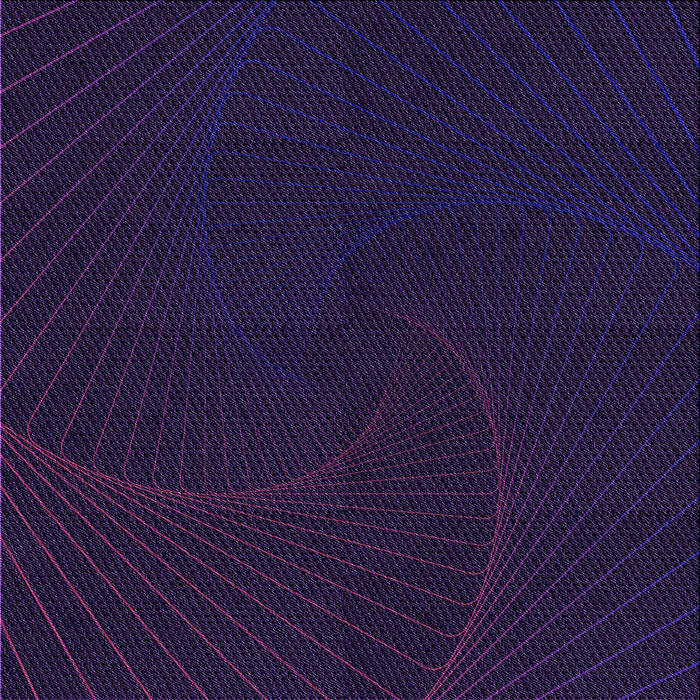 Round Patterned Night Blue Rug, pat3336pur