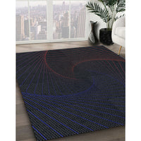 Patterned Black Novelty Rug, pat3336