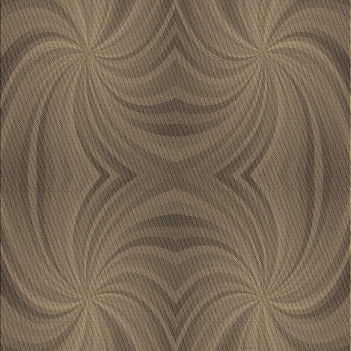 Machine Washable Transitional Dark Almond Brown Rug, wshpat3337brn