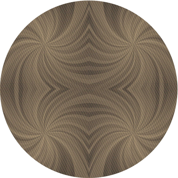 Square Patterned Dark Almond Brown Rug, pat3337brn