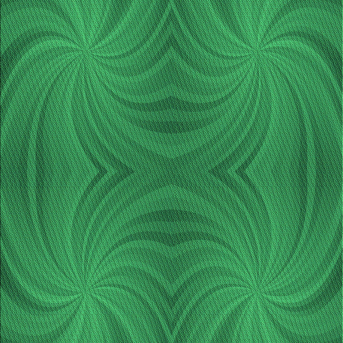 Machine Washable Transitional Forest Green Rug, wshpat3337grn