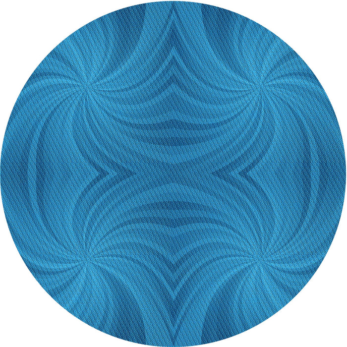 Square Patterned Blue Rug, pat3337lblu