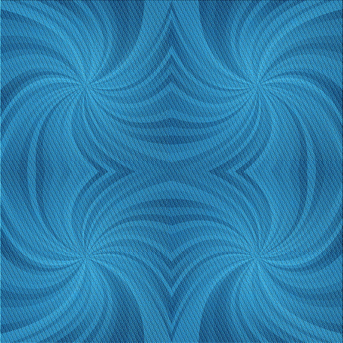 Round Patterned Blue Rug, pat3337lblu