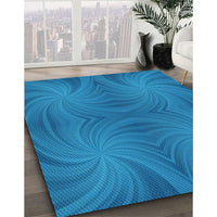 Patterned Blue Rug, pat3337lblu