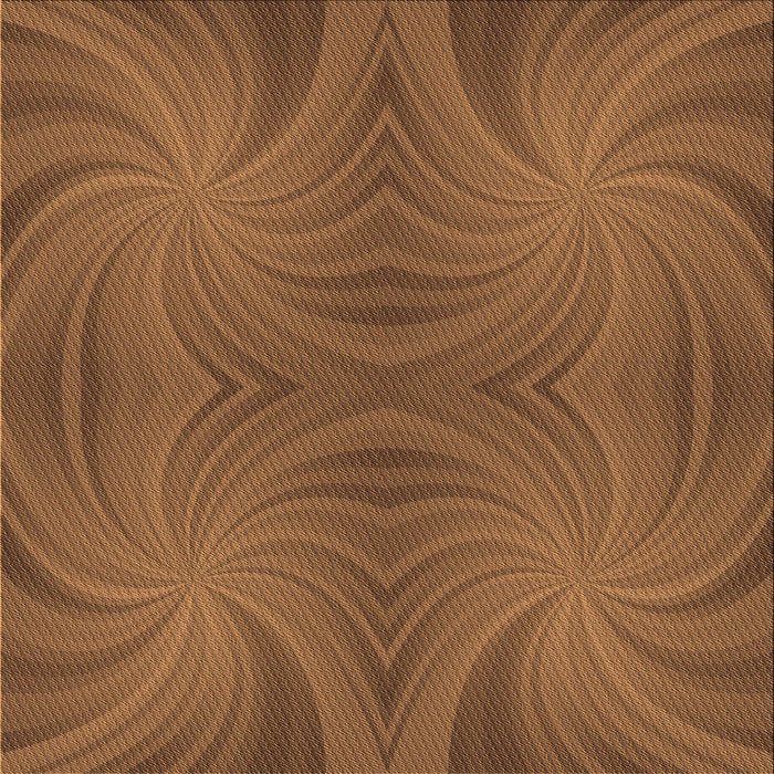 Round Patterned Saddle Brown Rug, pat3337org