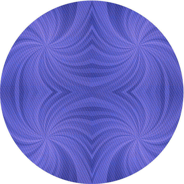 Square Patterned Light Slate Blue Rug, pat3337pur