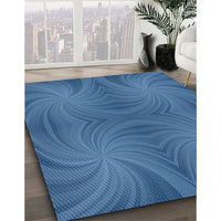 Patterned Blue Novelty Rug, pat3337