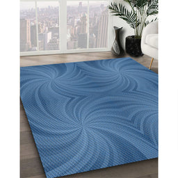 Machine Washable Transitional Blueberry Blue Rug in a Family Room, wshpat3337