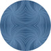 Sideview of Patterned Blue Novelty Rug, pat3337