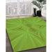 Machine Washable Transitional Green Rug in a Family Room, wshpat3338grn