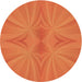 Square Machine Washable Transitional Neon Orange Rug in a Living Room, wshpat3338org