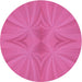 Square Patterned Deep Pink Rug, pat3338pur