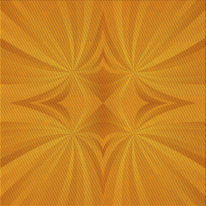 Round Patterned Neon Orange Rug, pat3338yw