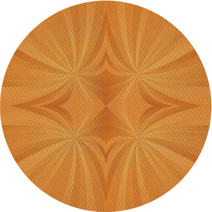 Square Machine Washable Transitional Dark Orange Rug, wshpat3338