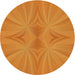 Sideview of Patterned Dark Orange Novelty Rug, pat3338