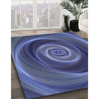 Patterned Blue Rug, pat3339blu