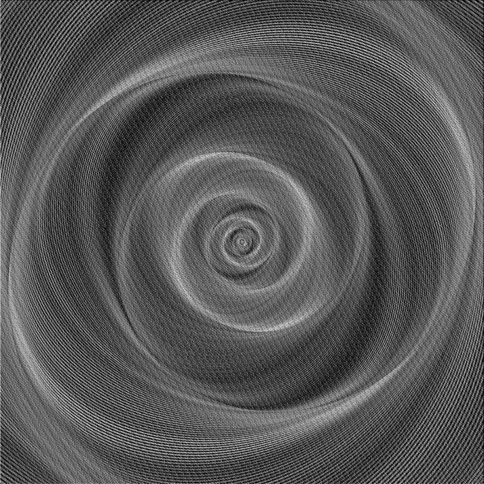 Round Patterned Gray Rug, pat3339gry