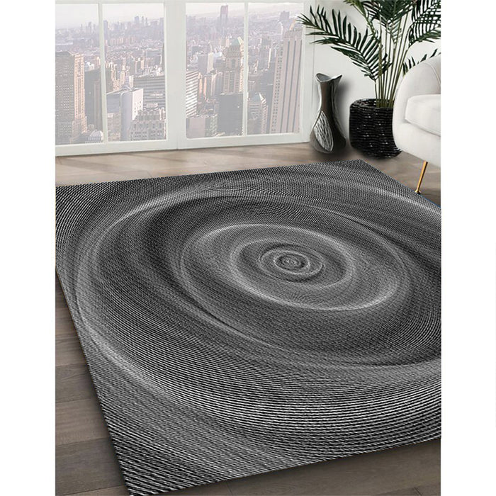 Patterned Gray Rug in Family Room, pat3339gry