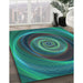 Machine Washable Transitional Deep-Sea Blue Rug in a Family Room, wshpat3339lblu