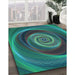 Patterned Deep-Sea Blue Rug in Family Room, pat3339lblu