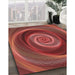 Machine Washable Transitional Cranberry Red Rug in a Family Room, wshpat3339rd