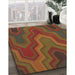 Machine Washable Transitional Saffron Red Rug in a Family Room, wshpat333