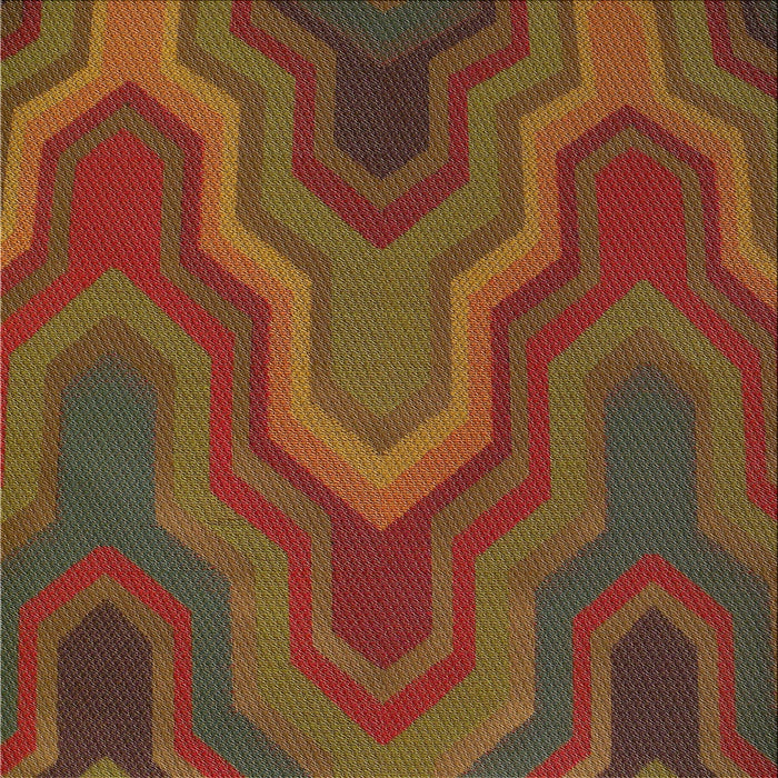 Sideview of Machine Washable Transitional Saffron Red Rug, wshpat333