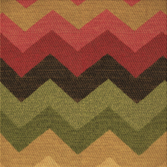 Round Machine Washable Transitional Tomato Red Rug, wshpat334brn