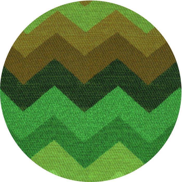 Square Patterned Army Green Rug, pat334grn