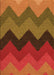 Patterned Tomato Red Rug, pat334org