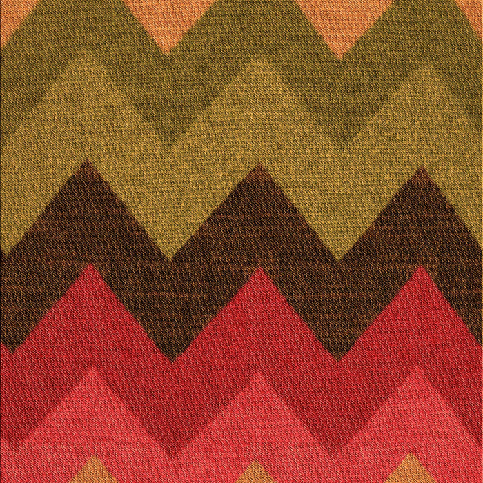 Patterned Tomato Red Rug, pat334org