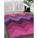 Machine Washable Transitional Burnt Pink Rug in a Family Room, wshpat334pur