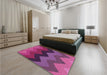 Patterned Burnt Pink Rug in a Bedroom, pat334pur