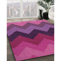 Patterned Burnt Pink Rug, pat334pur