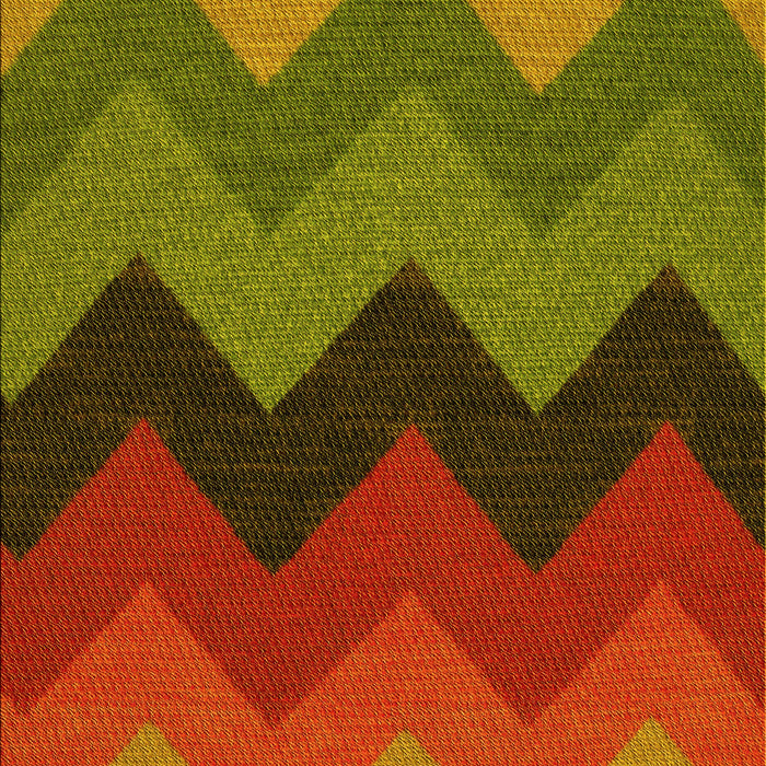 Patterned Tomato Red Rug, pat334yw