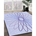 Machine Washable Transitional Lavender Blue Rug in a Family Room, wshpat3340blu