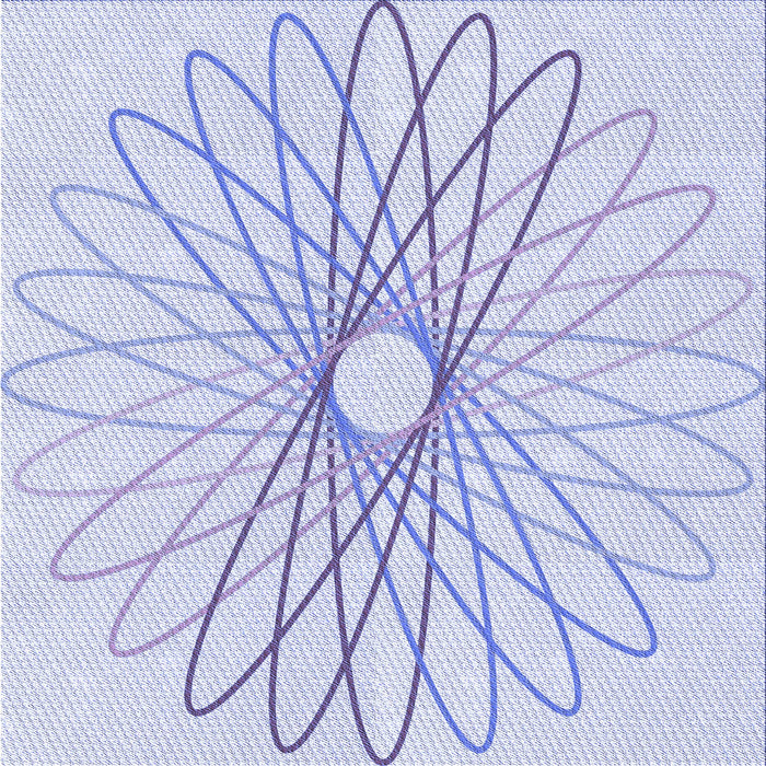 Round Patterned Lavender Blue Rug, pat3340blu