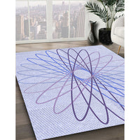 Patterned Lavender Blue Rug, pat3340blu