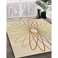 Patterned Vanilla Gold Rug, pat3340brn