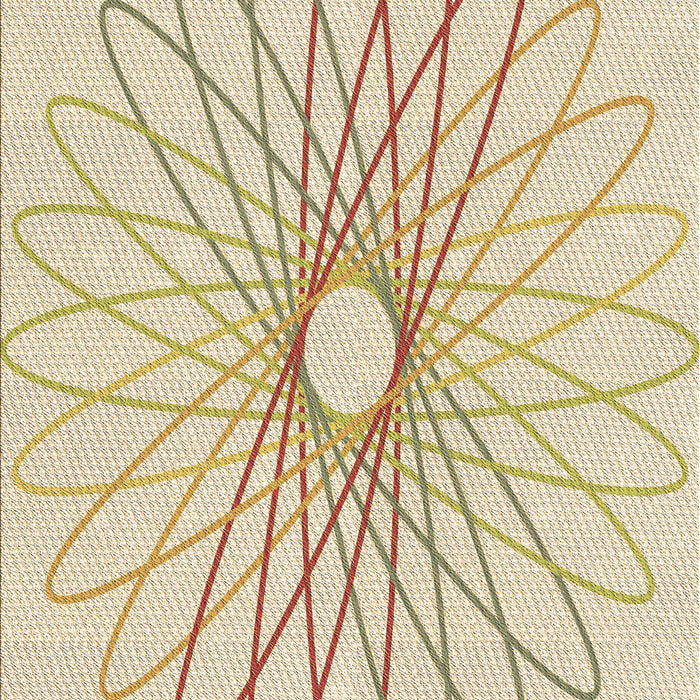 Patterned Vanilla Gold Rug, pat3340brn