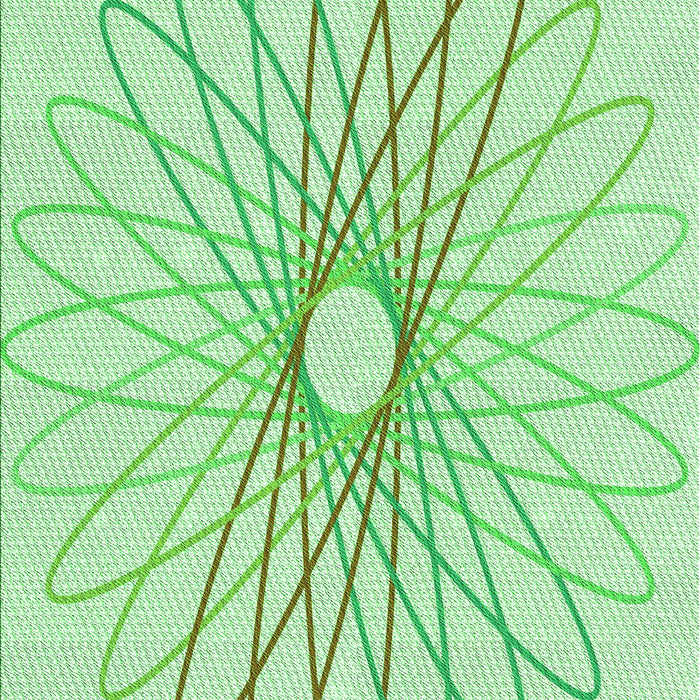 Machine Washable Transitional Light Green Rug, wshpat3340grn